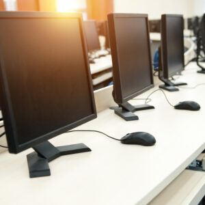 Group,Of,Computer,Neatly,Placed,In,A,Computer,Lab.